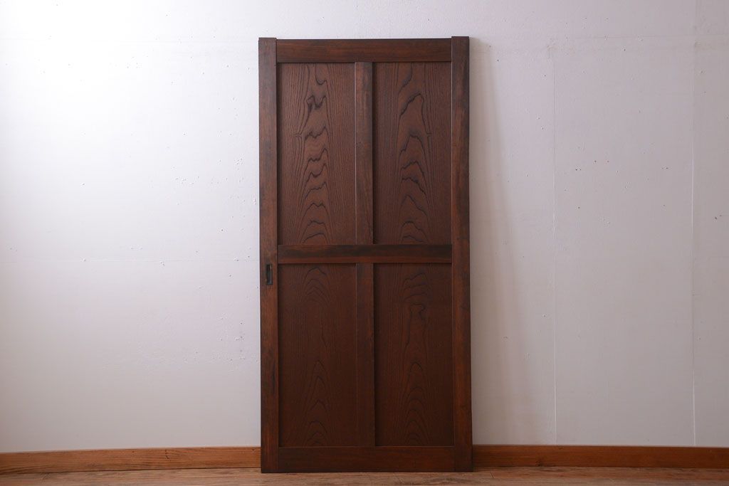 古民具・骨董　重厚な太い框の高級アンティーク板戸