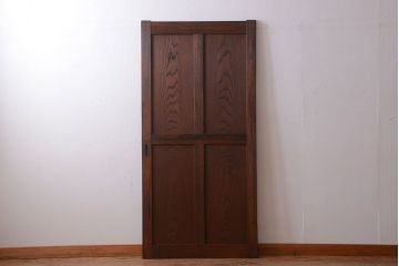 古民具・骨董　重厚な太い框の高級アンティーク板戸