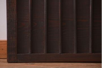 古民具・骨董　縦桟が味わい深いアンティーク格子板戸(窓)(1)