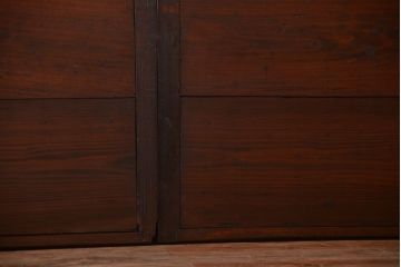 古民具・骨董　縦桟が味わい深いアンティーク格子板戸(窓)(1)