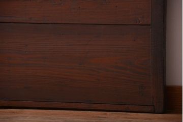 古民具・骨董　縦桟が味わい深いアンティーク格子板戸(窓)(1)