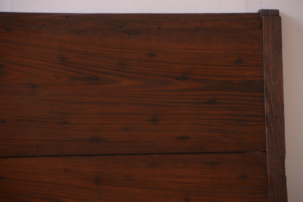 古民具・骨董　縦桟が味わい深いアンティーク格子板戸(窓)(2)