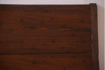 古民具・骨董　縦桟が味わい深いアンティーク格子板戸(窓)(2)