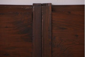 古民具・骨董　縦桟が味わい深いアンティーク格子板戸(窓)(2)