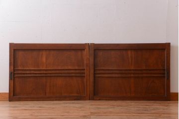 和製アンティーク　古い欅材の上質な引き戸2枚セット(1)