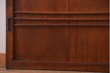 和製アンティーク　古い欅材の上質な引き戸2枚セット(1)