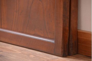 和製アンティーク　古い欅材の上質な引き戸2枚セット(1)