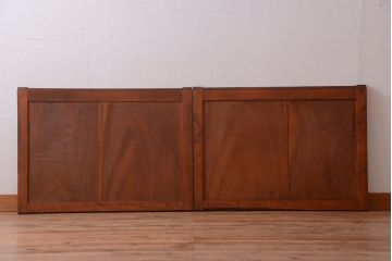 和製アンティーク　古い欅材の上質な引き戸2枚セット(1)