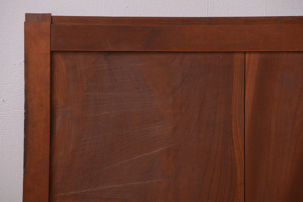 和製アンティーク　古い欅材の上質な引き戸2枚セット(1)