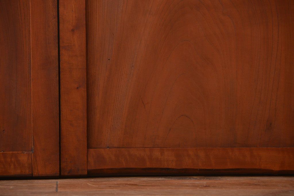 和製アンティーク　古い欅材の上質な引き戸2枚セット(1)