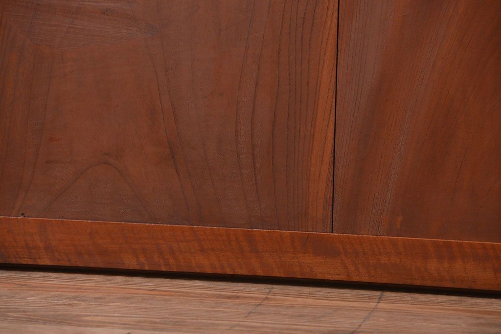 和製アンティーク　古い欅材の上質な引き戸2枚セット(1)