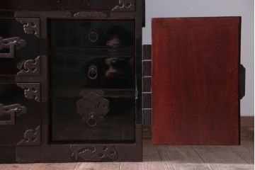 アンティーク家具　古民具・骨董　六丁引きの上手物!総桐材の重ね庄内箪笥(桐箪笥、桐たんす)