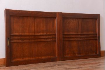 和製アンティーク　古い欅材の上質な引き戸2枚セット(2)