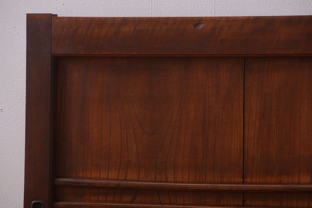 和製アンティーク　古い欅材の上質な引き戸2枚セット(2)