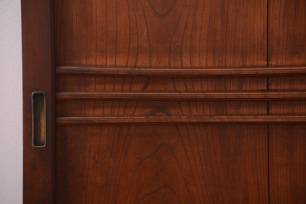 和製アンティーク　古い欅材の上質な引き戸2枚セット(2)