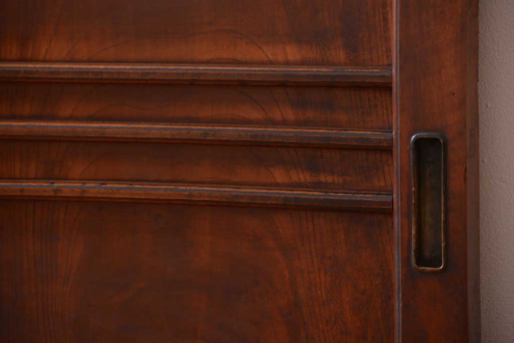 和製アンティーク　古い欅材の上質な引き戸2枚セット(2)