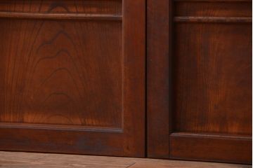 和製アンティーク　古い欅材の上質な引き戸2枚セット(2)