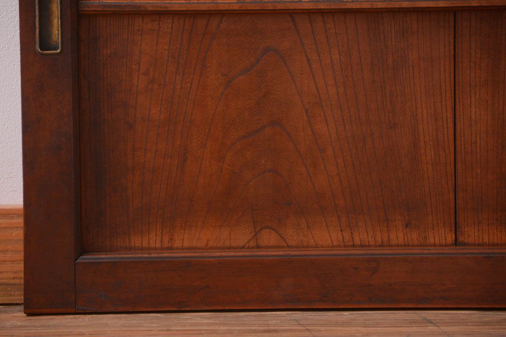 和製アンティーク　古い欅材の上質な引き戸2枚セット(2)