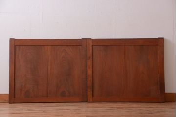 和製アンティーク　古い欅材の上質な引き戸2枚セット(2)