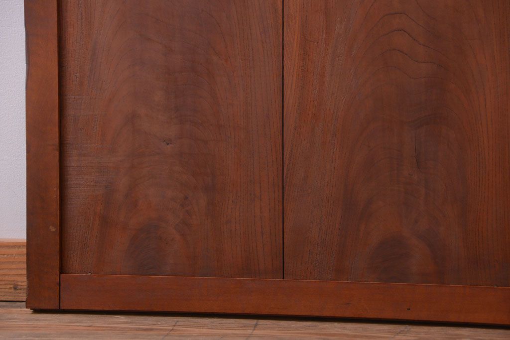 和製アンティーク　古い欅材の上質な引き戸2枚セット(2)