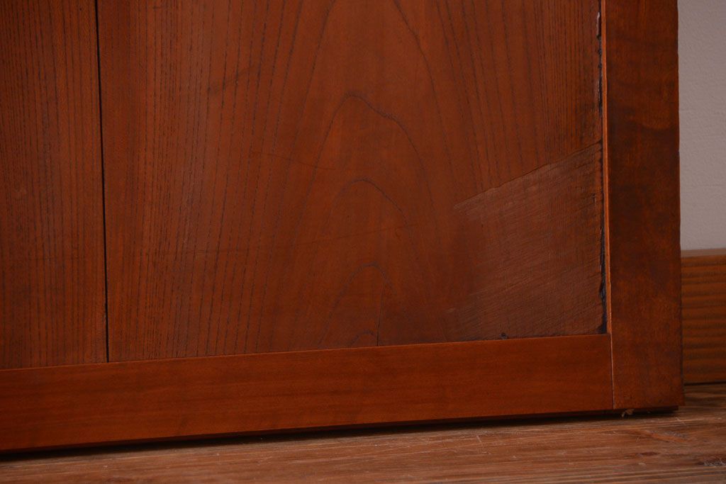 和製アンティーク　古い欅材の上質な引き戸2枚セット(2)