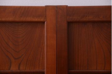 【A様ご成約品】古民具・骨董　鏡板欅材の上質なアンティーク引き戸2枚セット(1)