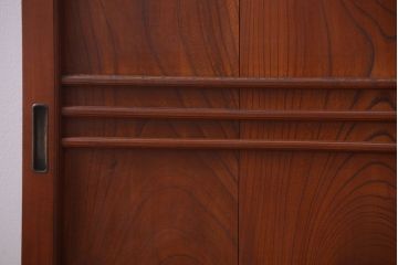 【A様ご成約品】古民具・骨董　鏡板欅材の上質なアンティーク引き戸2枚セット(1)