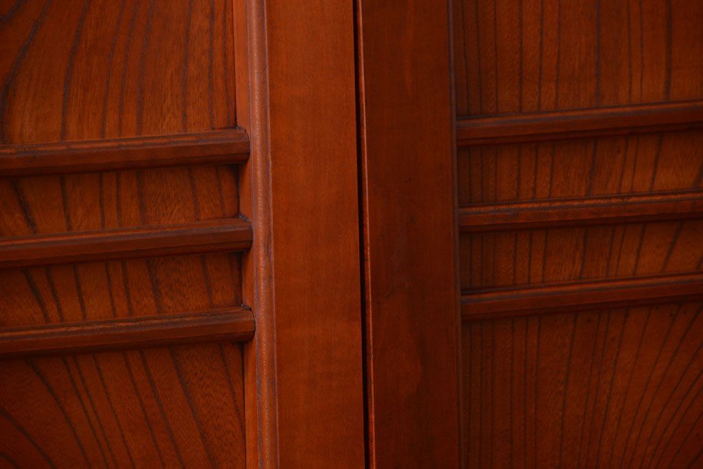 【A様ご成約品】古民具・骨董　鏡板欅材の上質なアンティーク引き戸2枚セット(1)