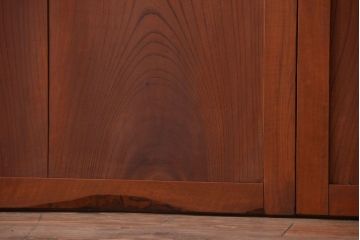 【A様ご成約品】古民具・骨董　鏡板欅材の上質なアンティーク引き戸2枚セット(1)