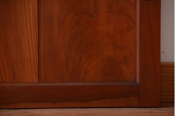 【A様ご成約品】古民具・骨董　鏡板欅材の上質なアンティーク引き戸2枚セット(2)