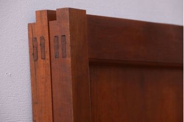 【A様ご成約品】古民具・骨董　鏡板欅材の上質なアンティーク引き戸2枚セット(2)