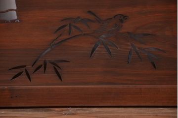 古民具・骨董　趣溢れる透かし彫りのアンティーク欄間2枚セット