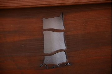 古民具・骨董　趣溢れる透かし彫りのアンティーク欄間2枚セット