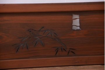 古民具・骨董　趣溢れる透かし彫りのアンティーク欄間2枚セット