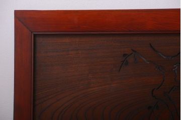 古民具・骨董　最高級品!漆が美しい欅一枚板の欄間(1)