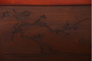 古民具・骨董　最高級品!漆が美しい欅一枚板の欄間(1)