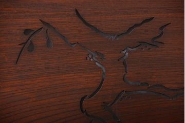 古民具・骨董　最高級品!漆が美しい欅一枚板の欄間(1)