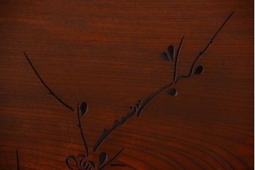 古民具・骨董　最高級品!漆が美しい欅一枚板の欄間(1)