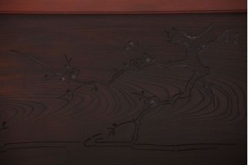 古民具・骨董　最高級品!漆が美しい欅一枚板の欄間(1)