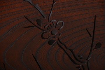 古民具・骨董　最高級品!漆が美しい欅一枚板の欄間(1)