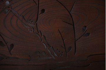 古民具・骨董　最高級品!漆が美しい欅一枚板の欄間(1)