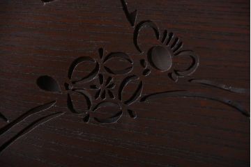 古民具・骨董　最高級品!漆が美しい欅一枚板の欄間(1)