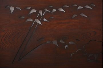 古民具・骨董　最高級品!漆が美しい欅一枚板の欄間(2)