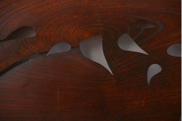 古民具・骨董　最高級品!漆が美しい欅一枚板の欄間(2)