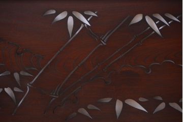 古民具・骨董　最高級品!漆が美しい欅一枚板の欄間(3)