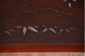 古民具・骨董　最高級品!漆が美しい欅一枚板の欄間(3)