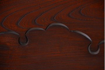 古民具・骨董　最高級品!漆が美しい欅一枚板の欄間(3)