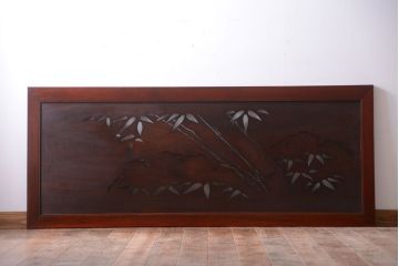 古民具・骨董　最高級品!漆が美しい欅一枚板の欄間(3)