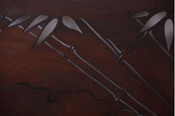 古民具・骨董　最高級品!漆が美しい欅一枚板の欄間(3)