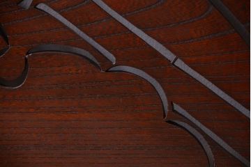 古民具・骨董　最高級品!漆が美しい欅一枚板の欄間(3)